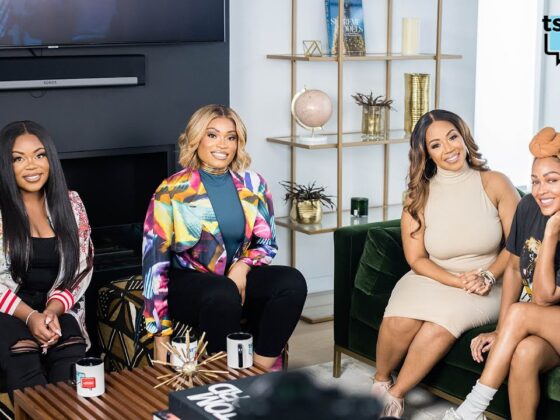 Angelica Nwandu and Pastor Stephanie Ike on set of The Same Room discussing faith and culture.