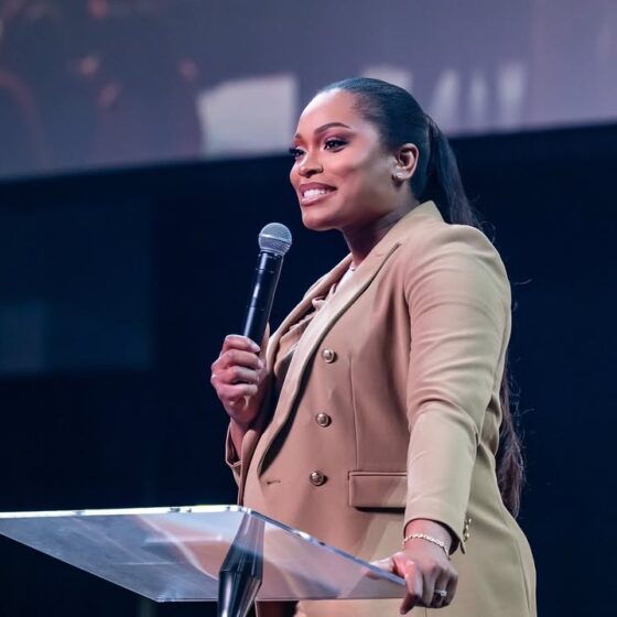 Stephanie Ike Okafor promoting her new PlugPod podcast