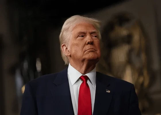 Donald Trump speaking at a rally as reports of a U.S. military threat against Nigeria raise global concern.